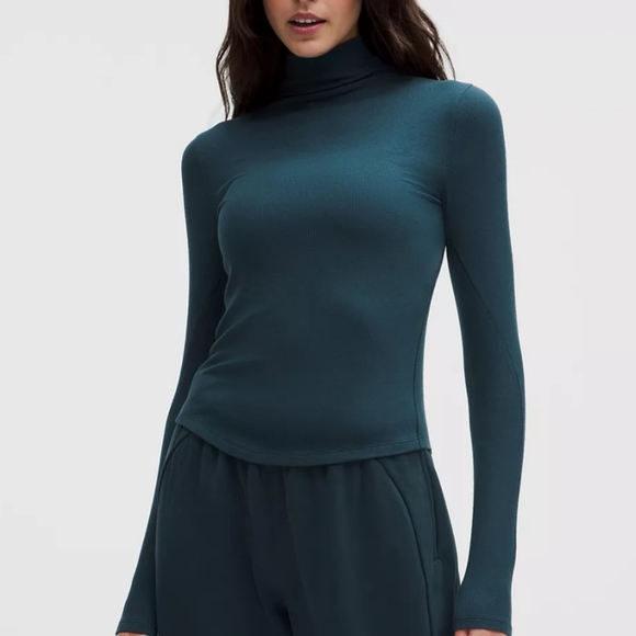 lululemon athletica Tops - Hold Tight Long-Sleeve Turtleneck, Indochine Blue, Size 2, NWT